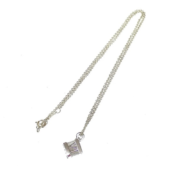 Authentic Vintage Tiffany & Co. Atlas Cube Chain Necklace Pendant - Picture 4 of 9